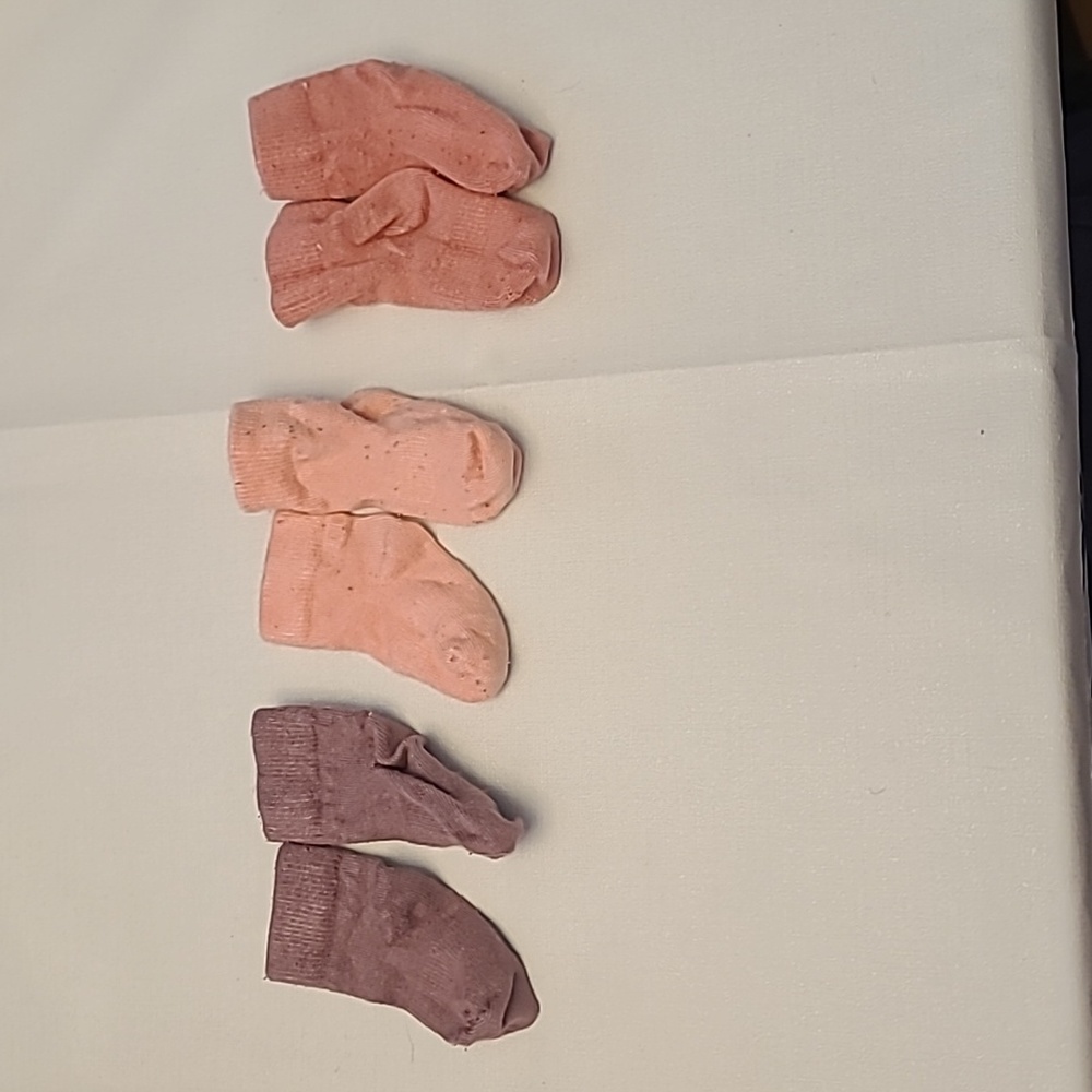 Girls Squid Socks 0-6mo 3pack